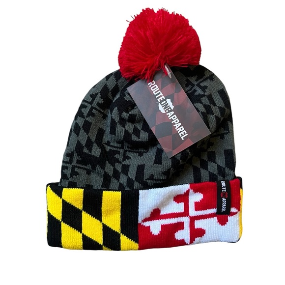 Maryland Pom beanie Route One Apparel - Picture 1 of 2